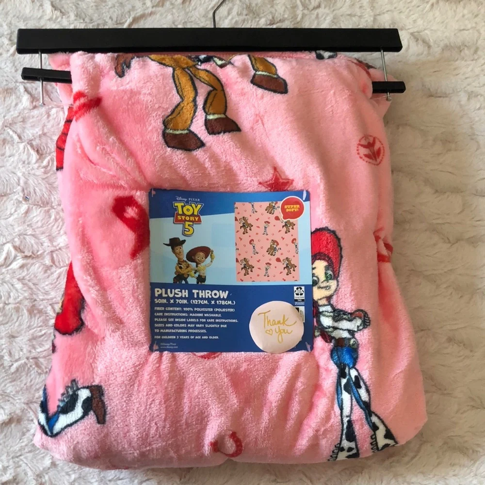 Disney Toy Story 5 Plush Throw Blanket - Pink Jessie Print